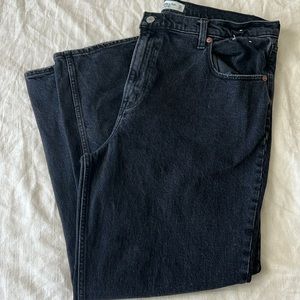 Black 90s straight denim